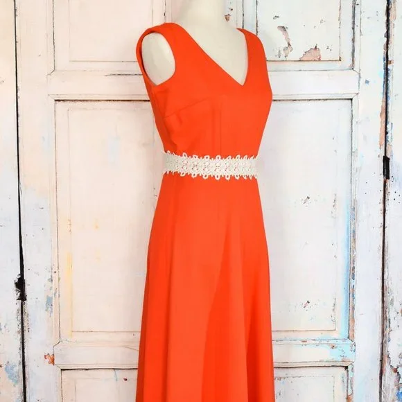 Marta D Dresses | Vintage 60s/70s Marta D Red Polyester Maxi Dress - 10 | Color: Red | Size: 10 | Barrioboutique's Closet